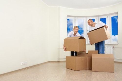 Careful packing and transport during a Belsize Park removals service