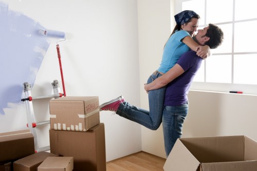 Careful furniture loading for a flat move in Belsize Park