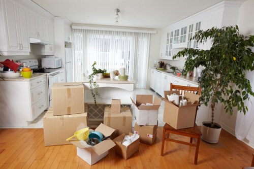 Careful furniture handling during a local removal in Belsize Park