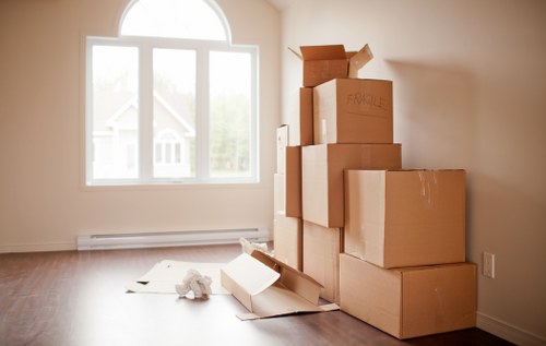 Removal team planning access for a flat move in Belsize Park
