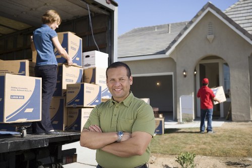 Final delivery and unloading at a new property