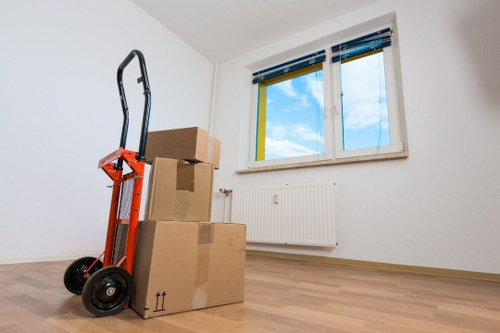 A coordinated relocation scene in a Belsize Park home