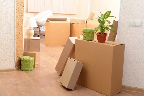 Careful handling of commercial boxes and workstations during relocation